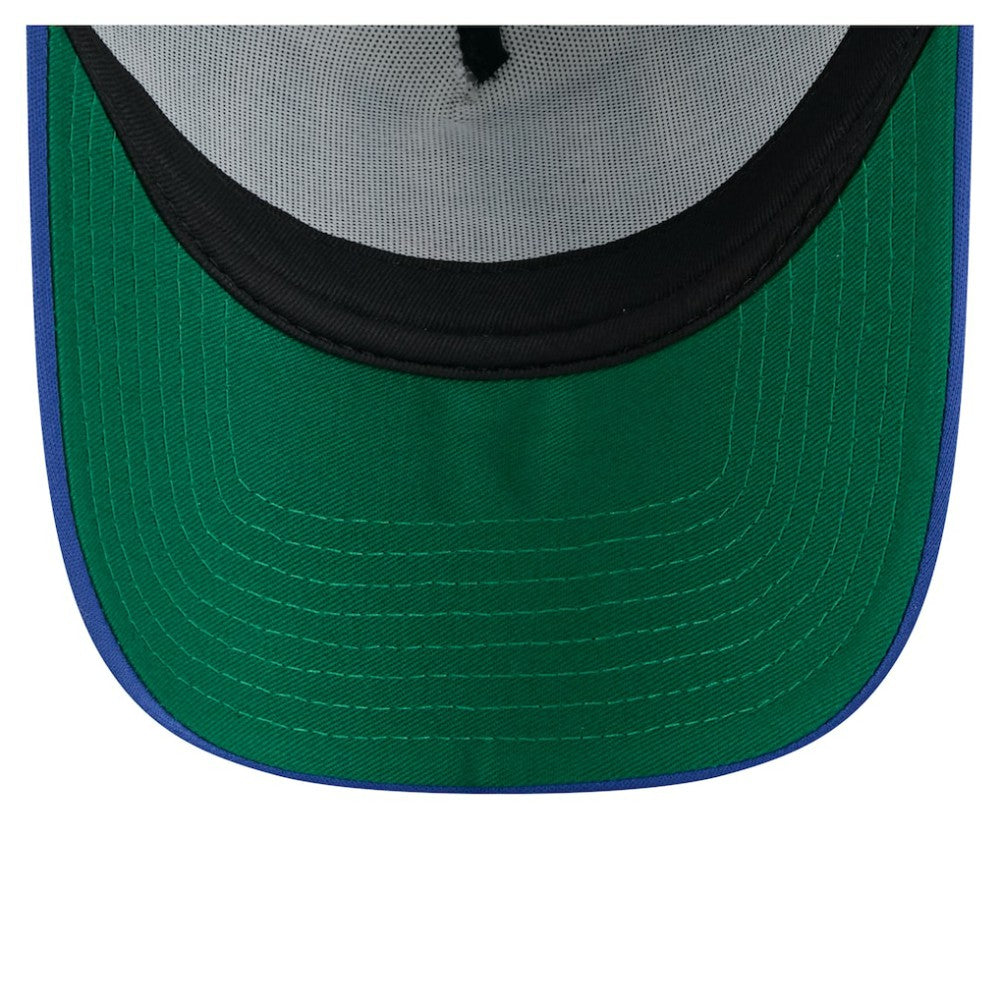 Toronto Blue Jays New Era Distressed 9FORTY A-Frame Adjustable Trucker Hat - White/Royal Hats