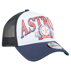 Houston Astros New Era Distressed 9FORTY A-Frame Adjustable Trucker Hat - Navy Hats