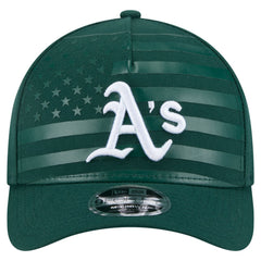 Athletics New Era American Flag 9FORTY M-Crown A-Frame Adjustable Hat - Green Hats
