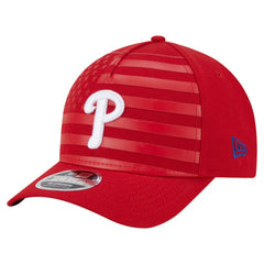 Philadelphia Phillies New Era American Flag 9FORTY M-Crown A-Frame Adjustable Hat - Red Hats