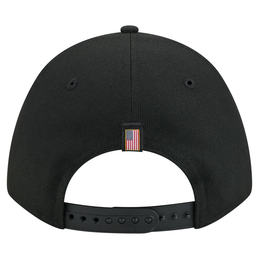 Miami Marlins New Era American Flag 9FORTY M-Crown A-Frame Adjustable Hat - Black Hats