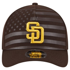 San Diego Padres New Era American Flag 9FORTY M-Crown A-Frame Adjustable Hat - Brown Hats