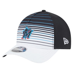 Miami Marlins New Era Gradient 9FORTY M-Crown Adjustable Hat - Black Hats