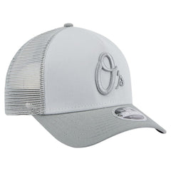 Baltimore Orioles New Era Color Pack A-Frame 9FORTY Trucker Adjustable Hat - Gray Hats