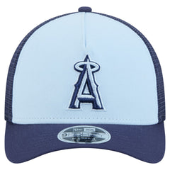 Los Angeles Angels New Era 2-Tone Color Pack 9FORTY M-Crown A-Frame Adjustable Hat - Light Blue/Navy Hats