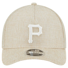 Pittsburgh Pirates New Era Cotton Weave M-Crown A-Frame 9FORTY Adjustable Hat - Beige Hats