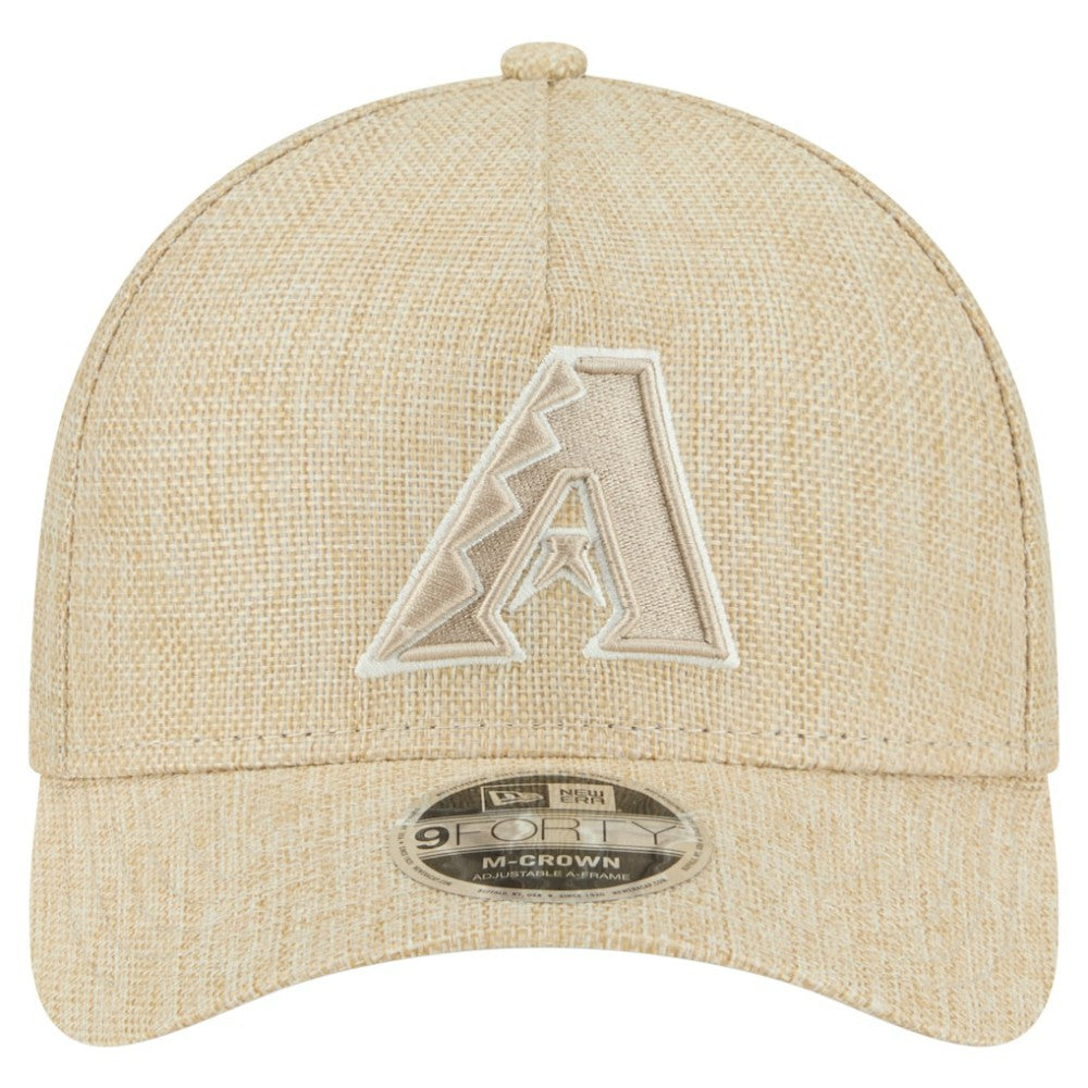 Arizona Diamondbacks New Era Cotton Weave M-Crown A-Frame 9FORTY Adjustable Hat - Beige Hats