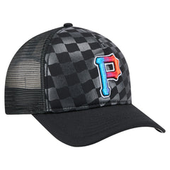 Pittsburgh Pirates New Era Gradient 9FORTY A-Frame M-Crown Trucker Adjustable Hat - Black Hats