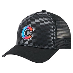 Chicago Cubs New Era Gradient 9FORTY A-Frame M-Crown Trucker Adjustable Hat - Black Hats