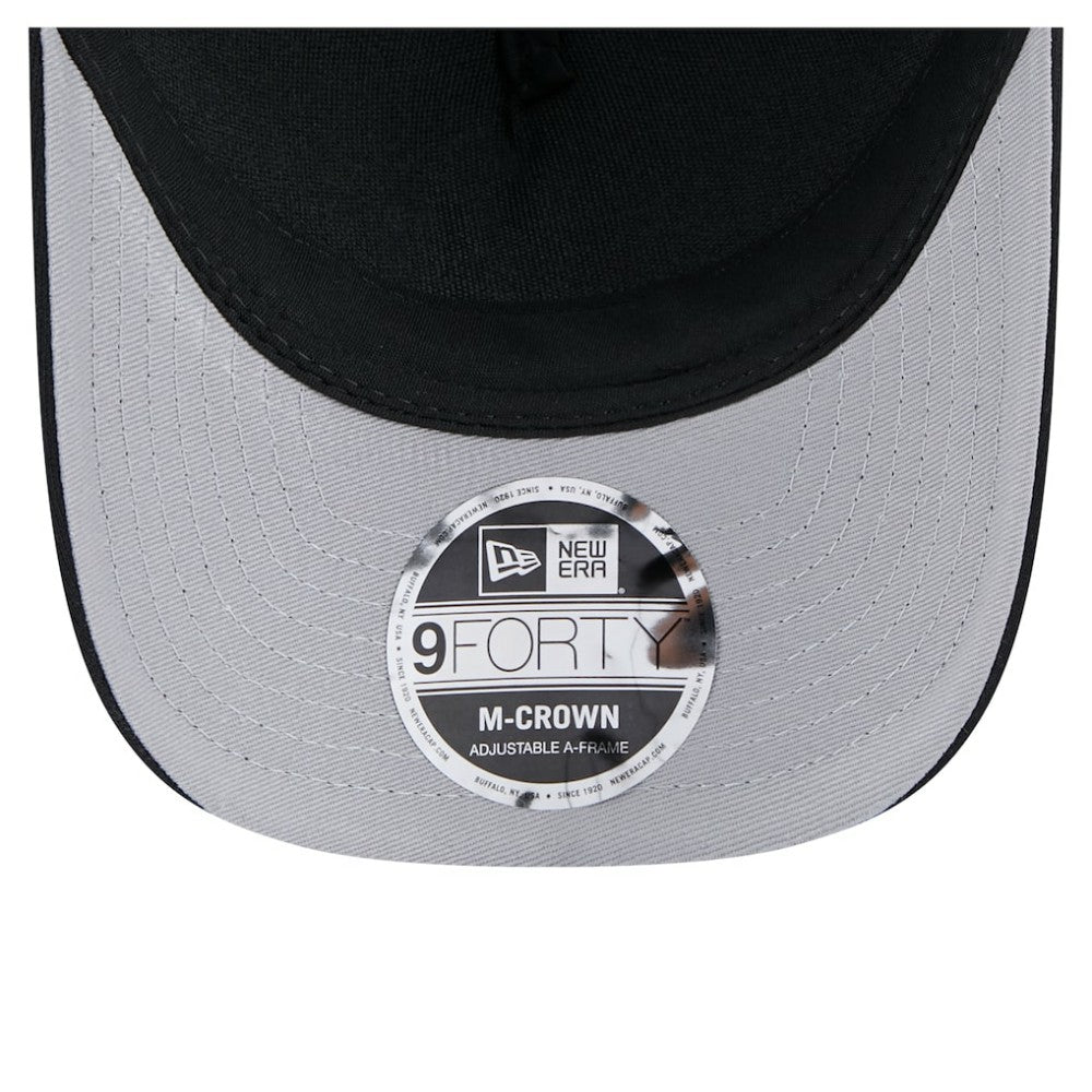 Atlanta Braves New Era Gradient 9FORTY A-Frame M-Crown Trucker Adjustable Hat - Black Hats