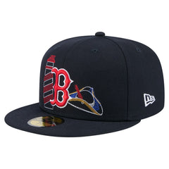Boston Red Sox New Era State Stitch 59FIFTY Fitted Hat - Navy Hats