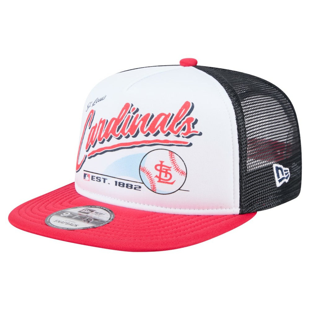 St. Louis Cardinals New Era Retro Script 9FIFTY Snapback Hat - White/Red Hats