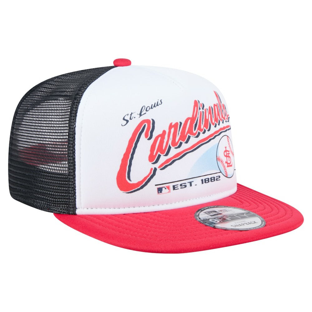 St. Louis Cardinals New Era Retro Script 9FIFTY Snapback Hat - White/Red Hats