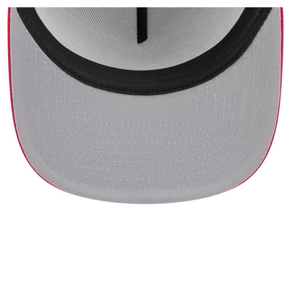 Cleveland Guardians New Era Retro Script Trucker 9FIFTY Snapback Hat - White/Red Hats