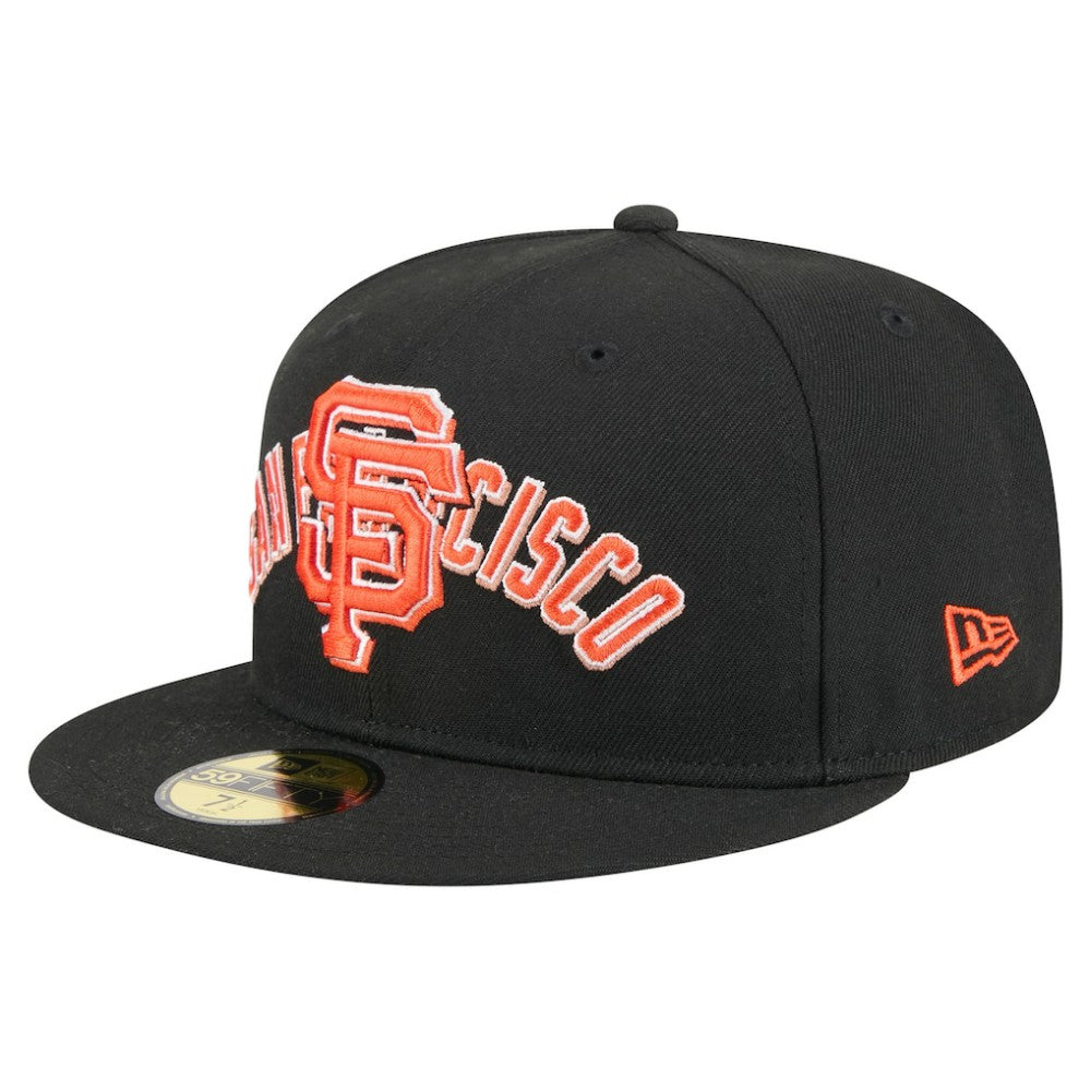 San Francisco Giants New Era Overlap 59FIFTY Fitted Hat - Black Hats