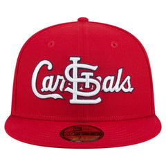 St. Louis Cardinals New Era Overlap 59FIFTY Fitted Hat - Red Hats