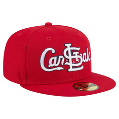 St. Louis Cardinals New Era Overlap 59FIFTY Fitted Hat - Red Hats