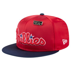 Philadelphia Phillies New Era Satin 59FIFTY Fitted Hat - Red/Navy Hats