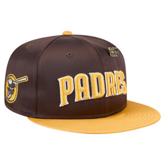San Diego Padres New Era Satin 59FIFTY Fitted Hat - Brown/Gold Hats