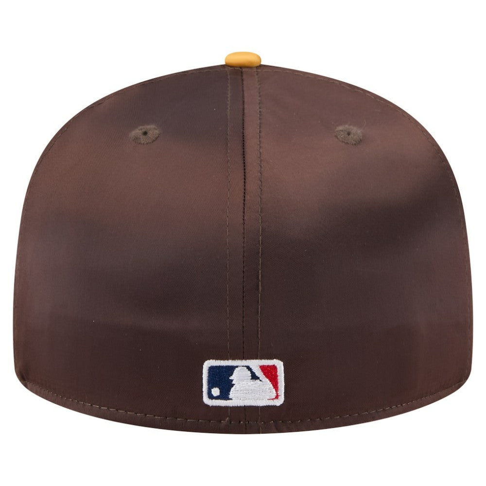 San Diego Padres New Era Satin 59FIFTY Fitted Hat - Brown/Gold Hats