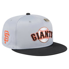San Francisco Giants New Era Satin 59FIFTY Fitted Hat - Gray/Black Hats