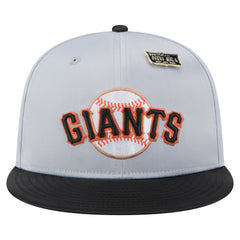 San Francisco Giants New Era Satin 59FIFTY Fitted Hat - Gray/Black Hats