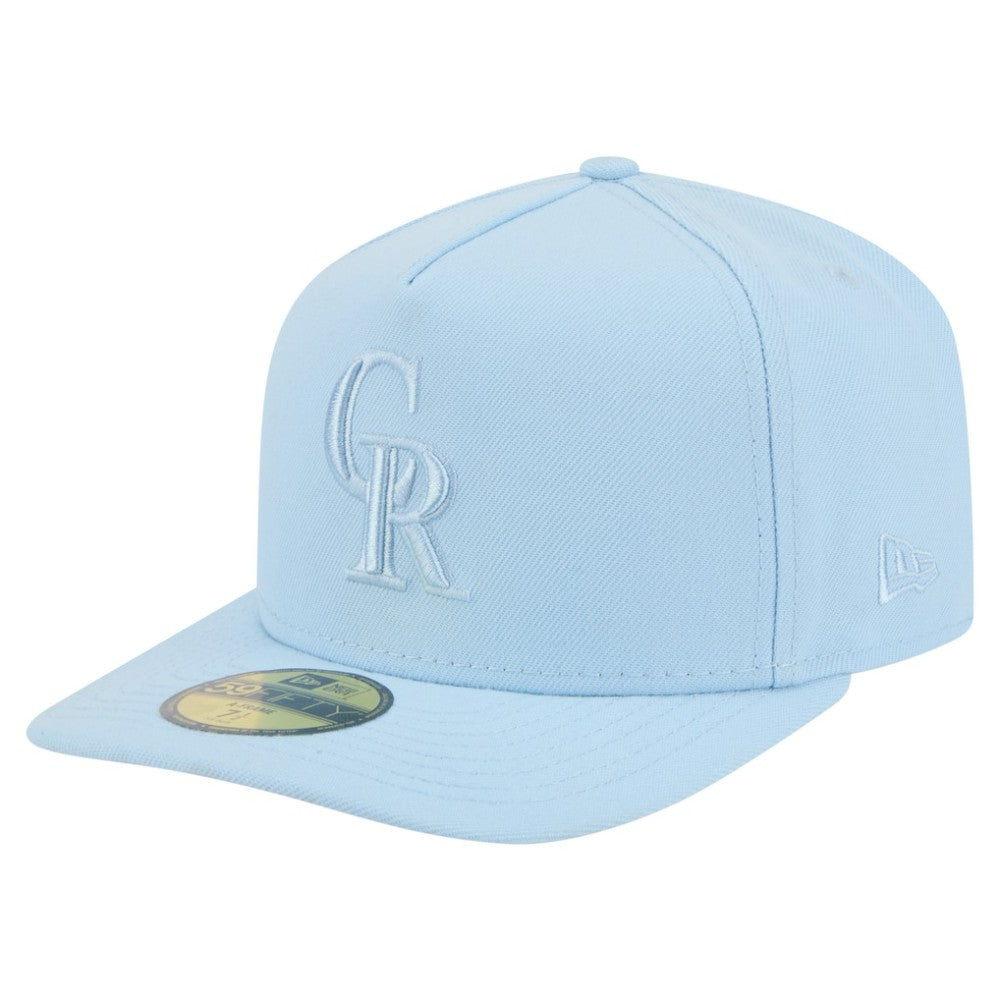 Colorado Rockies New Era Color Pack A-Frame 59FIFTY Fitted Hat - Light Blue Hats