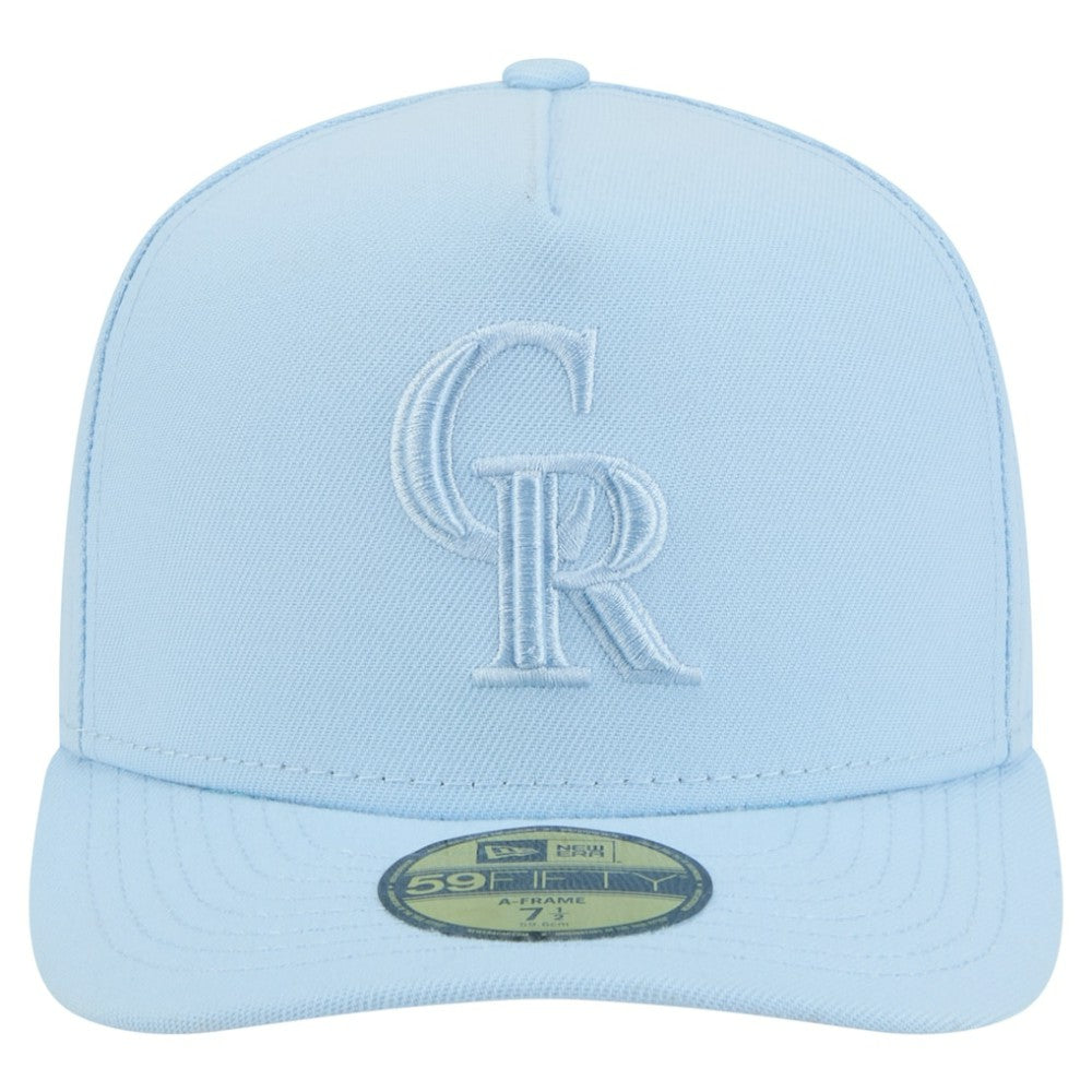 Colorado Rockies New Era Color Pack A-Frame 59FIFTY Fitted Hat - Light Blue Hats
