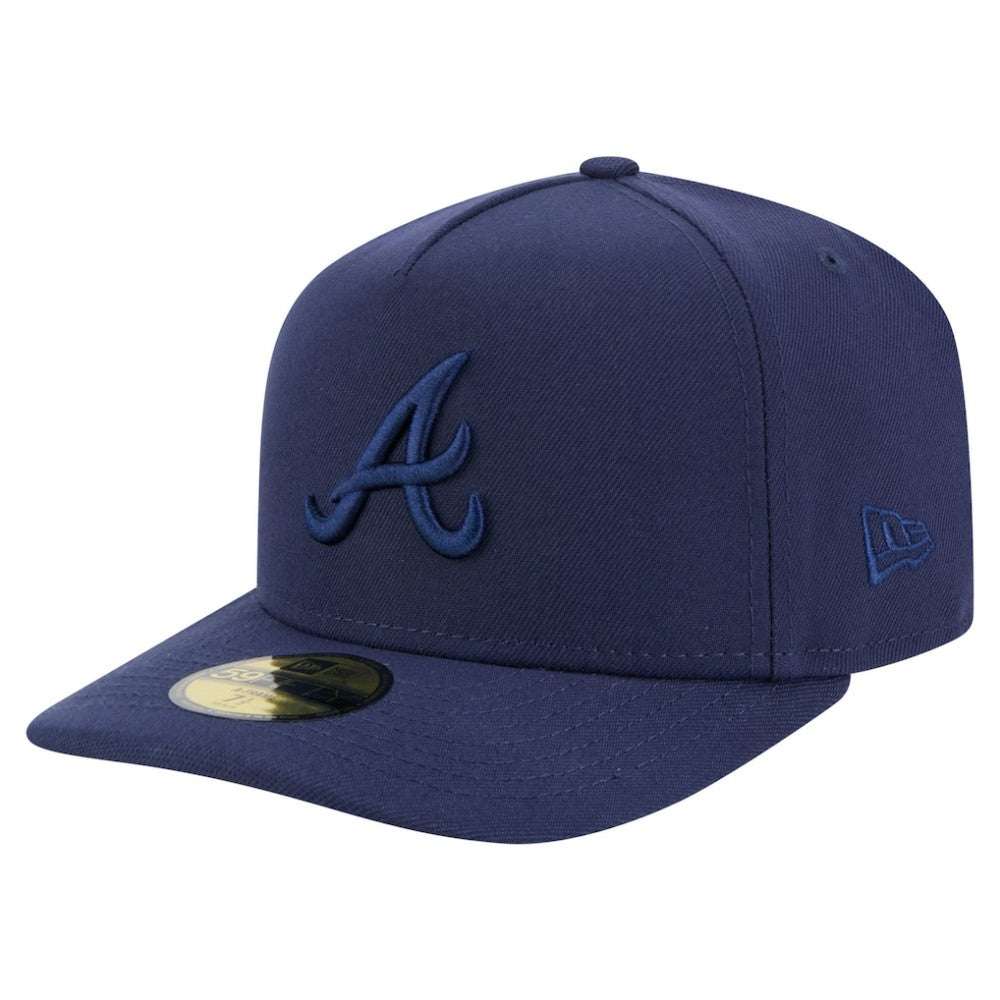 Atlanta Braves New Era Color Pack A-Frame 59FIFTY Fitted Hat - Navy Hats