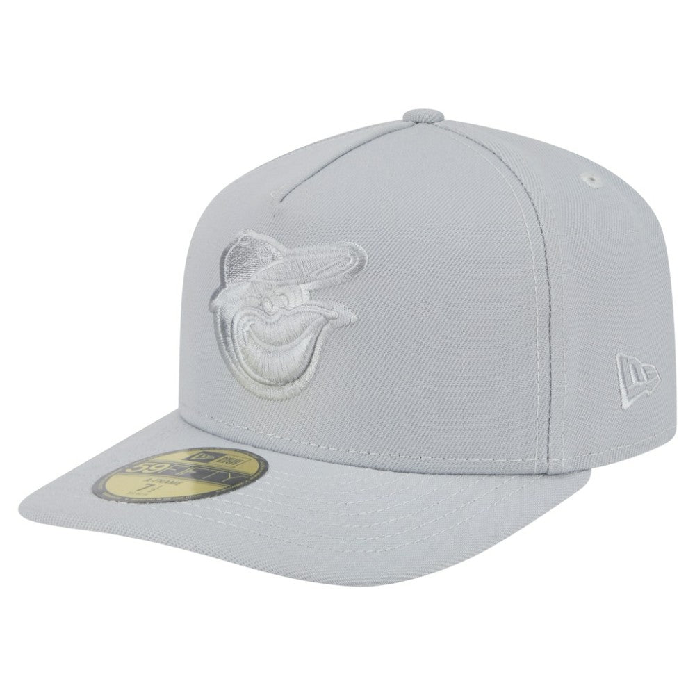 Baltimore Orioles New Era Colorpack A-Frame 59FIFTY Fitted Hat - Gray Hats