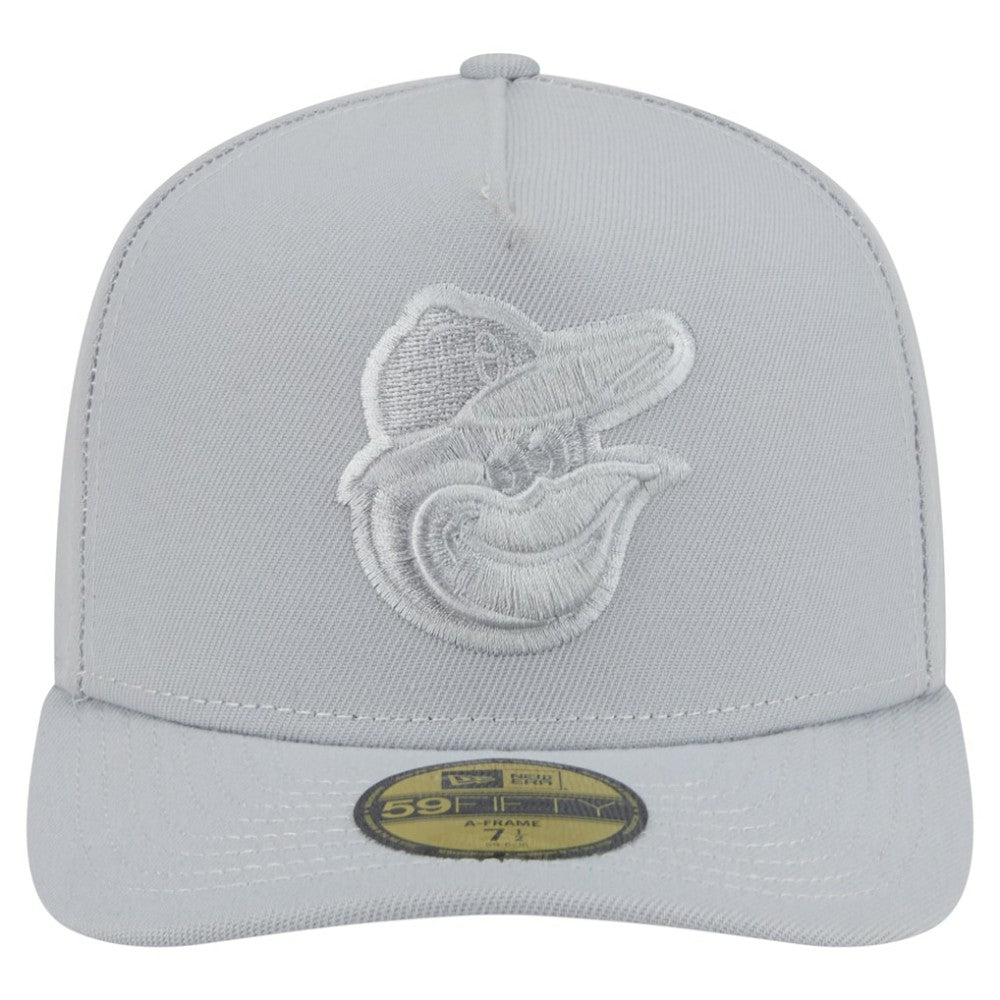 Baltimore Orioles New Era Colorpack A-Frame 59FIFTY Fitted Hat - Gray Hats