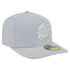 Baltimore Orioles New Era Colorpack A-Frame 59FIFTY Fitted Hat - Gray Hats