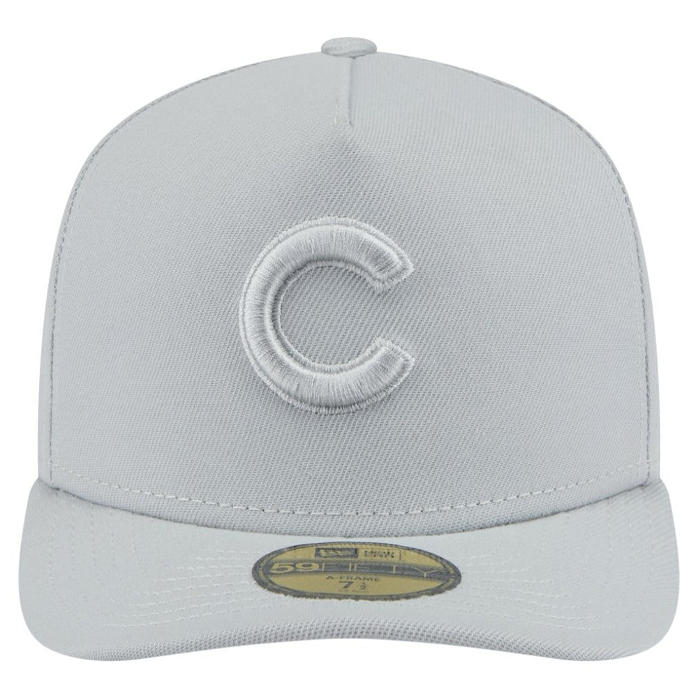 Chicago Cubs New Era Colorpack A-Frame 59FIFTY Fitted Hat - Gray Hats