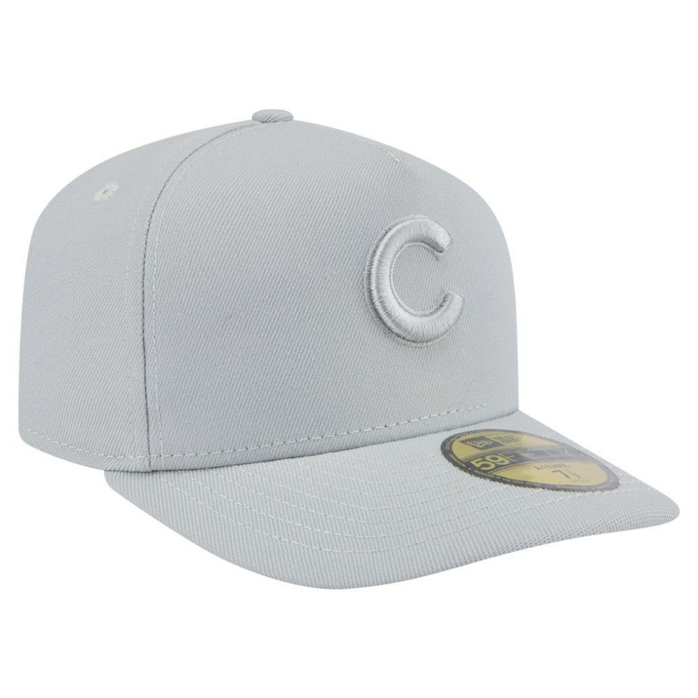 Chicago Cubs New Era Colorpack A-Frame 59FIFTY Fitted Hat - Gray Hats