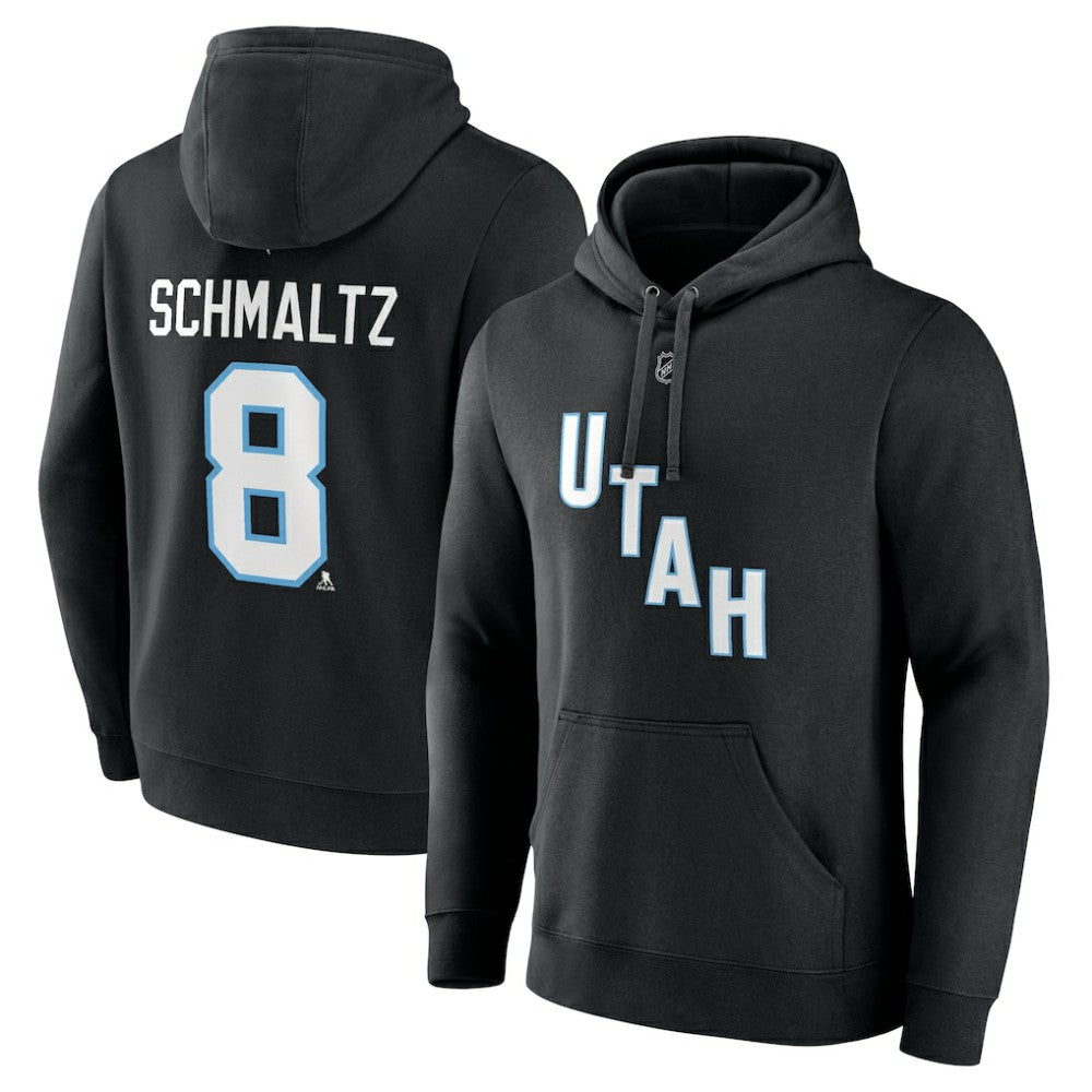 Nick Schmaltz NHL Utah Fanatics Authentic Stack Name & Number Tri-Blend Pullover Hoodie - Black | US 201926605
