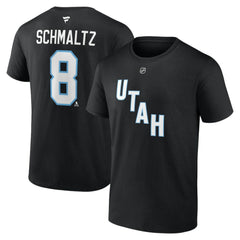 Nick Schmaltz Utah Mammoth Fanatics Authentic Stack Name & Number T-Shirt - Black | US 201926618