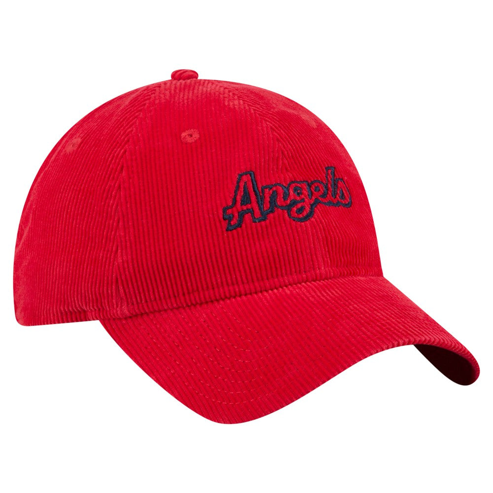 Los Angeles Angels New Era Women's Corduroy 9TWENTY Adjustable Hat - Red Hats