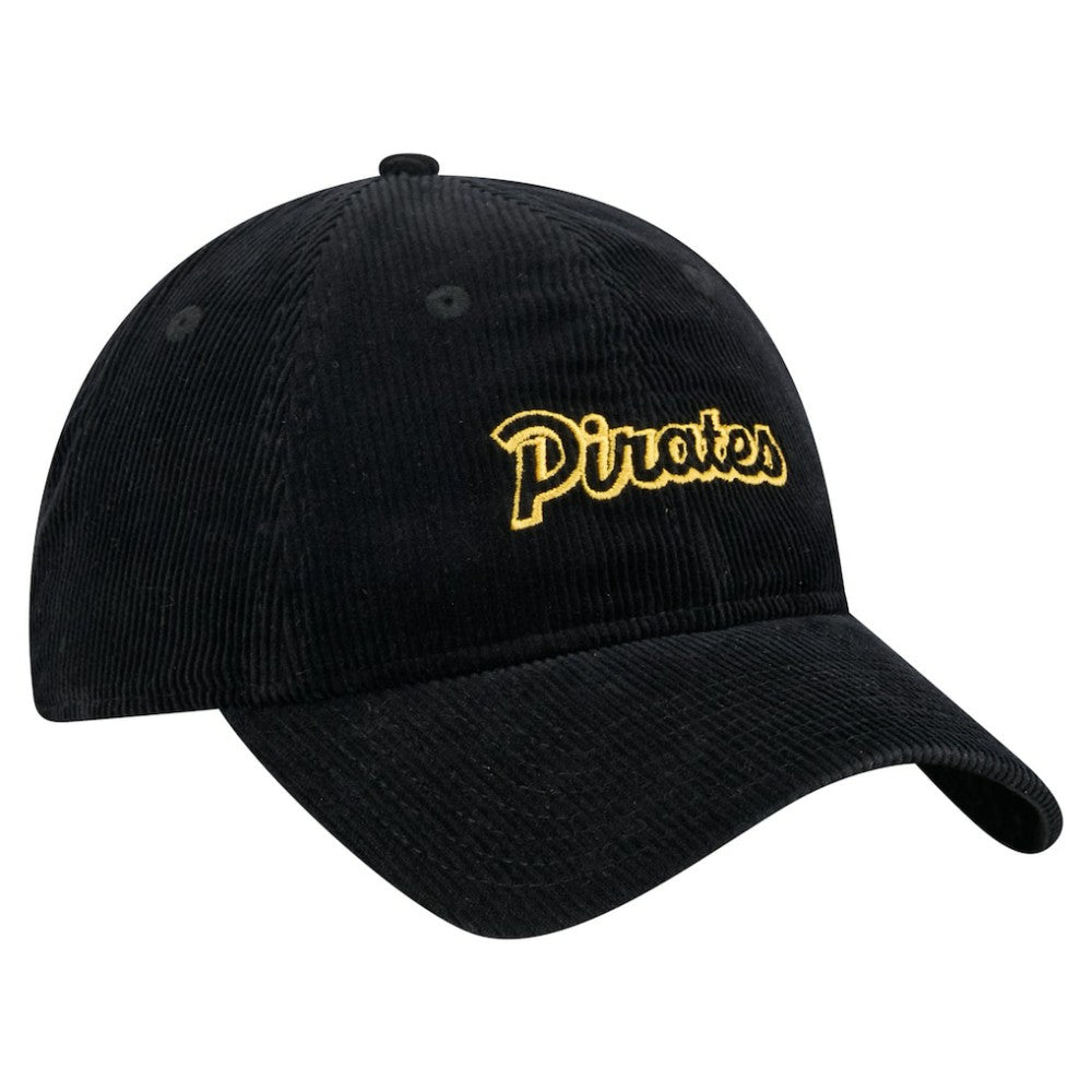 Pittsburgh Pirates New Era Women's Corduroy 9TWENTY Adjustable Hat - Black Hats