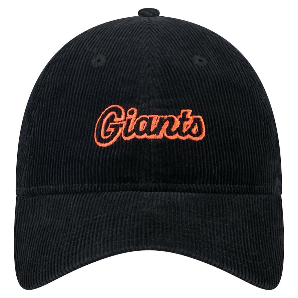 San Francisco Giants New Era Women's Corduroy 9TWENTY Adjustable Hat - Black Hats