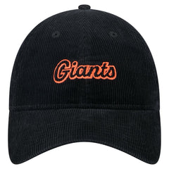 San Francisco Giants New Era Women's Corduroy 9TWENTY Adjustable Hat - Black Hats