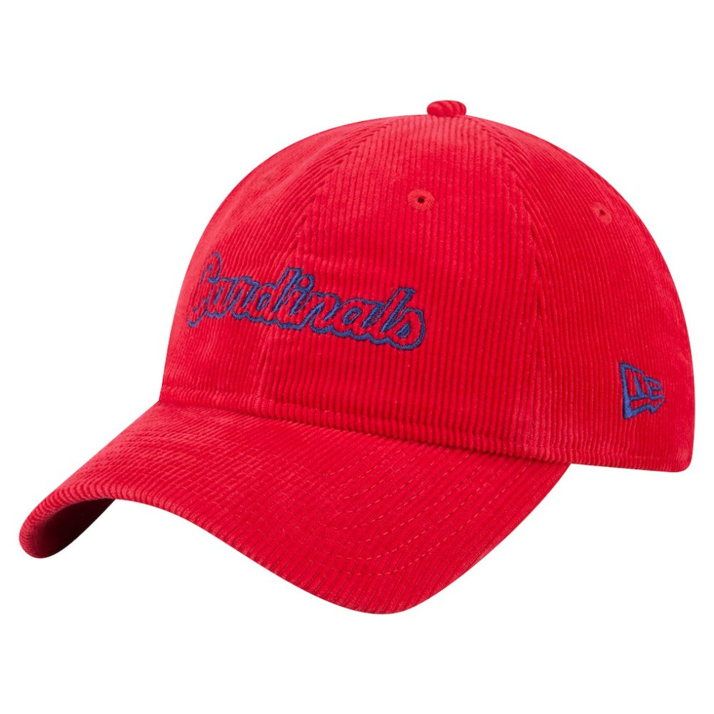St. Louis Cardinals New Era Women's Corduroy 9TWENTY Adjustable Hat - Red Hats