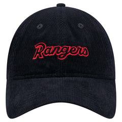 Texas Rangers New Era Women's Corduroy 9TWENTY Adjustable Hat - Dark Blue Hats