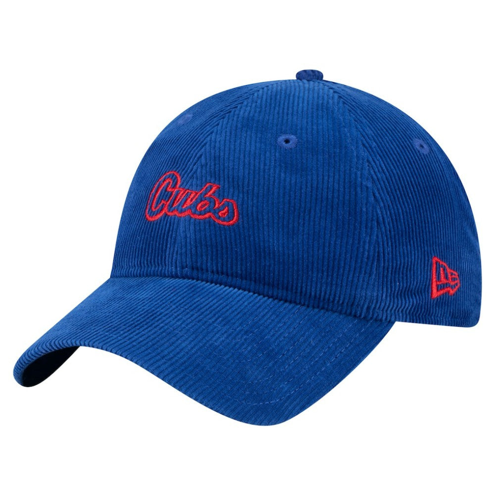Chicago Cubs New Era Women's Corduroy 9TWENTY Adjustable Hat - Royal Hats
