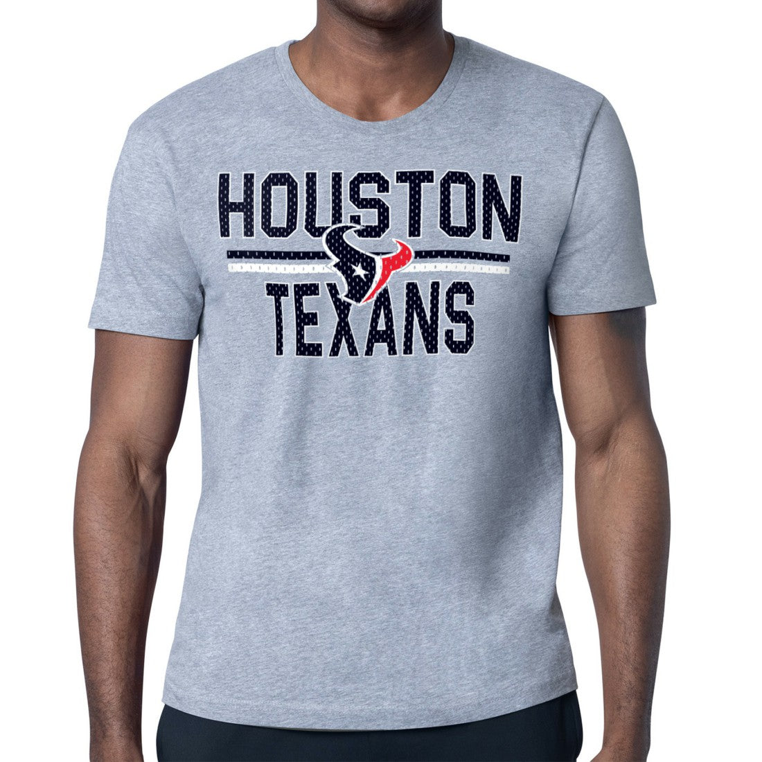 Houston Texans Starter Mesh Look T-Shirt - Heather Gray T-shirts