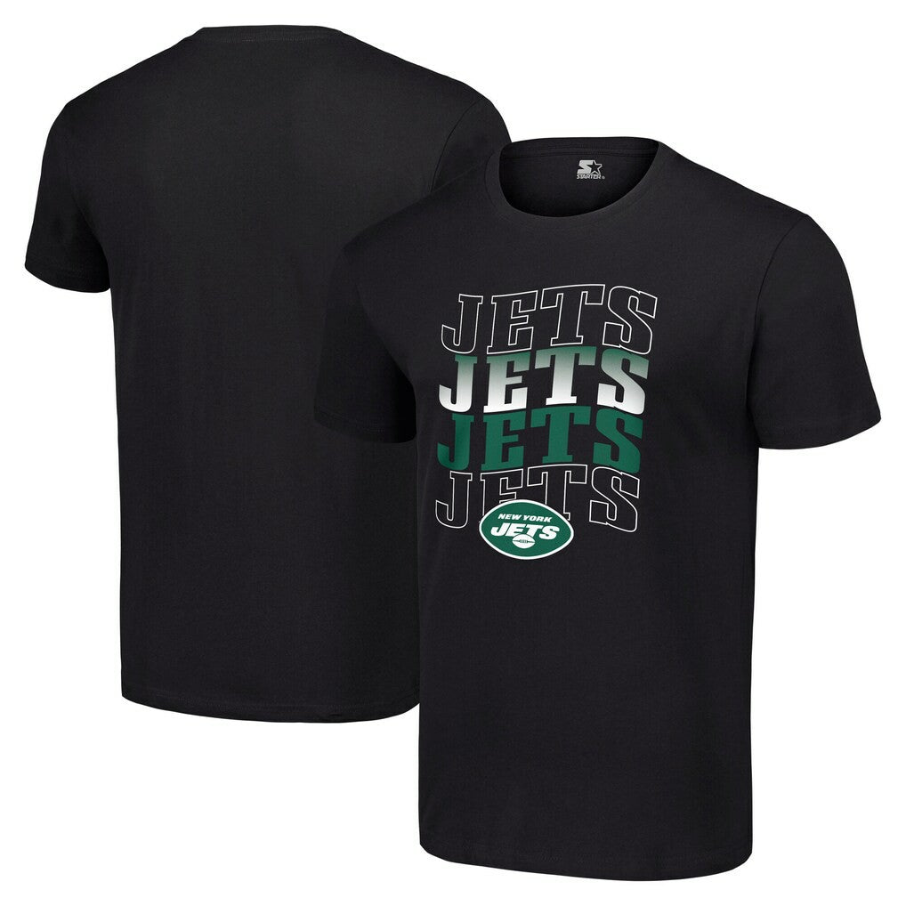 New York Jets Starter Four Name T-Shirt - Black T-shirts
