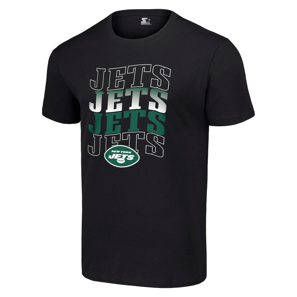 New York Jets Starter Four Name T-Shirt - Black T-shirts