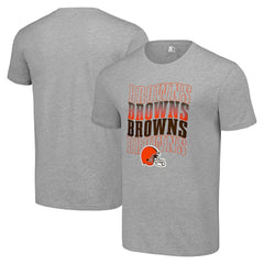 Cleveland Browns Starter Four Name T-Shirt - Heather Gray T-shirts