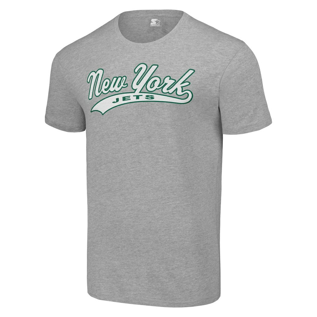 New York Jets Starter City Tailsweep T-Shirt - Heather Gray T-shirts