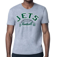 New York Jets Starter Half Ball Logo T-Shirt - Heather Gray T-shirts
