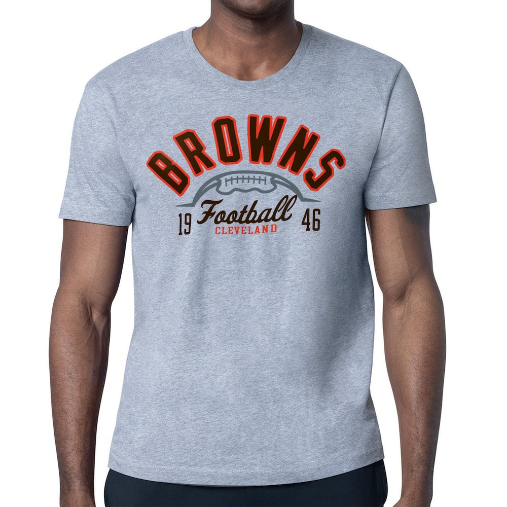 Cleveland Browns Starter Half Ball Logo T-Shirt - Heather Gray T-shirts
